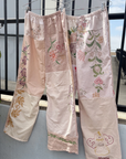 Embroidered Pieced Pant