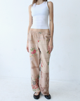 Embroidered Pieced Pant