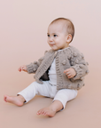 Popcorn Cardigan Flax Kid