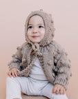 Popcorn Cardigan Flax Kid