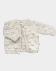 Popcorn Cardigan, Cream Kids