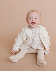 Popcorn Cardigan, Cream Kids
