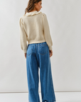 Stella Ruffle Collar Knit Cardigan