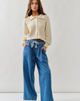 Stella Ruffle Collar Knit Cardigan
