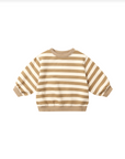 OVERSIZED CREW SWEATSHIRT || GOLD STRIPE, Quincy Mae