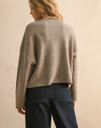 Button Front Lace Trim Knitted Cardigan