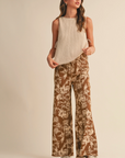 Sleeveless Sweater Top with Tied