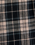Round Neck Plaid Flannel Romper with Side Pocket