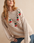 Cherry Trim Sweater