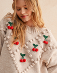 Cherry Trim Sweater
