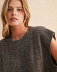 Textured Pattern Sweater Vest