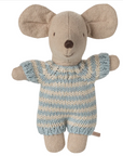 Baby mouse in carry cot - Blue Maileg