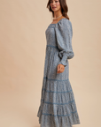 *SALE* Cotton Floral Lace Trim Maxi Dress