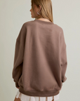 Cowboy Embroidered Sweatshirt - Brown