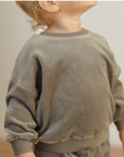 Velour Relaxed Sweatshirt || Forest, Quincy Mae