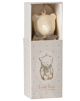 *SALE* Metal ornament, Teddy bear - Off white/Blue