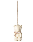 *SALE* Metal ornament, Teddy bear - Off white/Rose