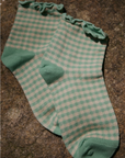 Sage Gingham Socks