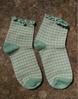 Sage Gingham Socks