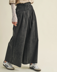 Pintuck Wide Leg Pants
