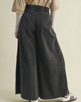 Pintuck Wide Leg Pants