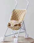 Stroller For Doll - Mustard Gingham - Tiny Harlow
