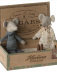 Grandma & Grandpa Mice in Cigarbox Maileg