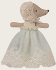 Baby mouse in gown - Mint Maileg
