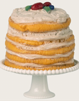 PRE ORDER - Party cake and cake stand, Mouse - Off white Maileg