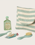 Toothbrush set in bag, Mouse - Blue stripe, Maileg
