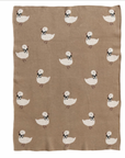 Cotton Knit Baby Blanket w/ Ducklings