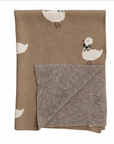 Cotton Knit Baby Blanket w/ Ducklings