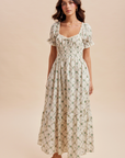 Pre Order Fern Floral Smocked Maxi Dress