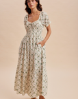 Pre Order Fern Floral Smocked Maxi Dress