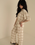 PRE ORDER - Women's Boxy Tee Lounge Set | Ellis Plaid