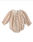 CALLIE ROMPER PINK PLAID, Quincy Mae