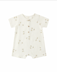 SHORT SLEEVE WOVEN ROMPER BIRDS, Quincy Mae