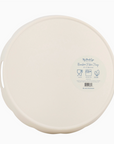 Round Scalloped Floral Bamboo Tray