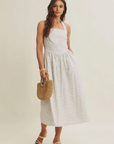 Modern Summer Heritage Basque Waist Halter Neck Stripe Midi