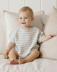 Waffle Tee + Short Set || Sky Stripe, Quincy Mae