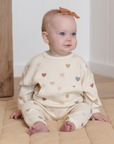 Waffle Sweater Set || Confetti Hearts, Quincy Mae
