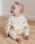 Waffle Sweater Set || Confetti Hearts, Quincy Mae