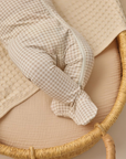 Bamboo Zip Footie || Oat Gingham, Quincy Mae