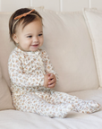 Bamboo Zip Footie || Wildflower, Quincy Mae