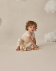 Bamboo Short Sleeve Pajama Set || Oat Gingham, Quincy Mae