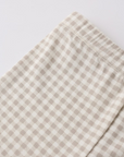 Bamboo Short Sleeve Pajama Set || Oat Gingham, Quincy Mae