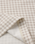 Bamboo Short Sleeve Pajama Set || Oat Gingham, Quincy Mae