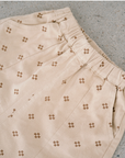 Kids Pattern Drop Crotch Pant - Beige