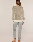 Rib Knit Color Contrast Sweater