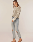 Rib Knit Color Contrast Sweater